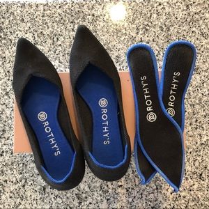 Rothys black pointy flats